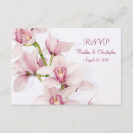 Roze Cymbidium Orchidee Huwelijk Antwoord RSVP Kaa