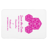 Roze D20-apparaat Opslaan Datum magneet (Horizontaal)