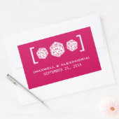 Roze D20 Dice Gamer Wedding Stickers (Envelop)