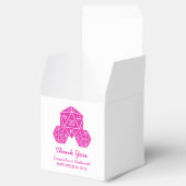 Roze D20 Dice Wedding Favor Boxes Bedankdoosjes (Geopend)