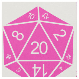 Roze D20-doestverbinding Stof