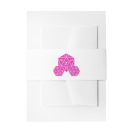 Roze D20-ijsband Uitnodigingen Wikkel