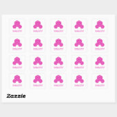 Roze D20-ijsbrekers Vierkante Sticker (Vel)