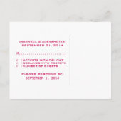 Roze D20-ijsgamer RSVP-Briefkaart Uitnodiging Briefkaart (Achterkant)