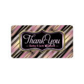 Roze D-Stripes Hartelijk dank voor uw Sticker Lab (Voorkant)