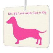 Roze Dachshond Silhouet Luchtverfrisser (Links)