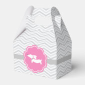 Roze Dachshund Baby Shower Feest Favor Doos Bedankdoosjes (Voorkant Zijde)