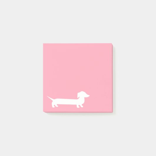 Roze Dachshund Cute Doxie Post-it® Notes (Voorkant)