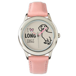 Roze Dachshund Liefde Girly Leuke Grappige Meme Horloge
