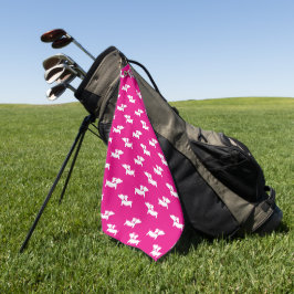 Roze Dachshund Moeder Golfer Gift Golfhanddoek