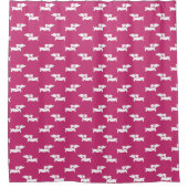 Roze Dachshund Theme Douche Gordijn Badkamer (Voorkant)