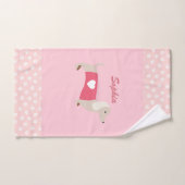 Roze dachshund Towel Gepersonaliseerd Gift Handdoek (Handdoek)