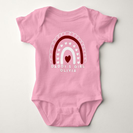 Roze Daddy's Girl Baby Bodypakje Romper (Voorkant)