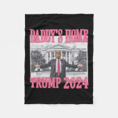 Roze Daddys Huis Trump 2024 Fleece Deken (Voorkant)