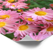 Roze dadels en roze bijen Abstract Poster (Hoek)