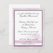 Roze Daffodil Wedding Shower-uitnodigingen Kaart (Voorkant / Achterkant)