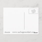 Roze dag laly waterverf art schilderij briefkaart (Achterkant)