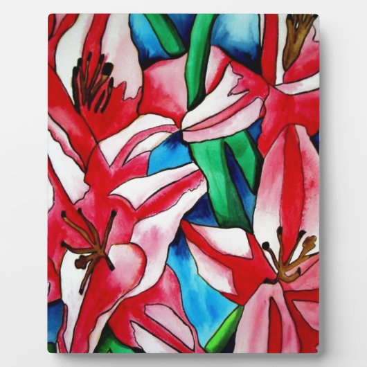 Roze dag laly waterverf art schilderij fotoplaat (Voorkant)