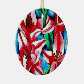 Roze dag laly waterverf art schilderij keramisch ornament (Rechts)