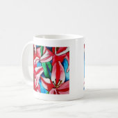 Roze dag laly waterverf art schilderij koffiemok (Voorkant links)