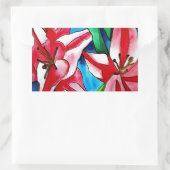 Roze dag laly waterverf art schilderij rechthoekige sticker (Tas)