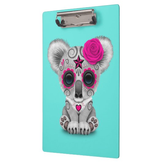 Roze dag van de dode Baby Koala Klembord (Links)