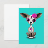 Roze dag van de dode Chihuahua (Voorkant / Achterkant)