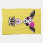 Roze dag van de dode Chihuahua Theedoek (Horizontaal)