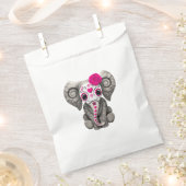 Roze dag van de dode olifant bedankzakje (Geknipt)