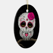 Roze dag van de dode suikerriet keramisch ornament (Rechts)