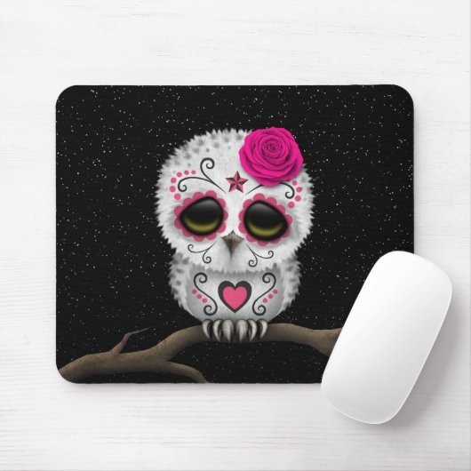 Roze dag van de dode suikerriet muismat (Met muis)