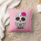 Roze dag van de dode suikerschedel kussen (Deken)