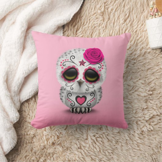 Roze dag van de dode suikerschedel kussen (Deken)