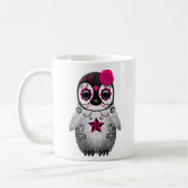 Roze dag van de dode-suikerschedel Penguin Koffiemok (Links)