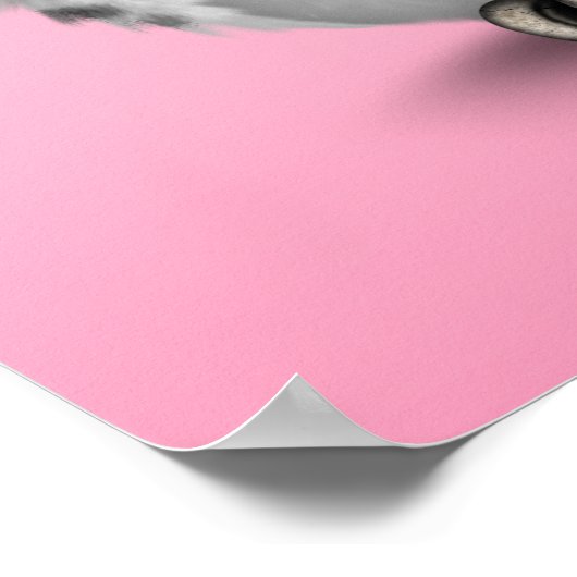 Roze dag van de dode suikerschedel poster (Hoek)