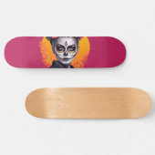 Roze dag van de dode vrouw persoonlijk skateboard (Horizontaal)