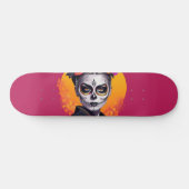Roze dag van de dode vrouw persoonlijk skateboard (Horizontaal)
