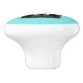 Roze dag van de dode zwarte panterkrab keramische knop (Zijkant)