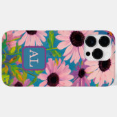 roze dagbladschildermonogrammen Case-Mate iPhone case (Achterkant (horizontaal))