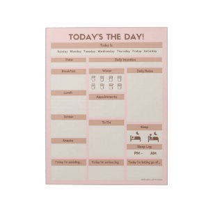Roze Dagelijkse Planner   ADHD Productivity Planne Notitieblok