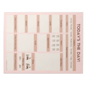 Roze Dagelijkse Planner | ADHD Productivity Planne Notitieblok (Voorkant)