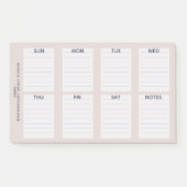 Roze Dagelijkse Weekplanner Grote Post merkt op Post-it® Notes (Voorkant)