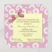  roze dagen Babymeisjes Uitnodiging (Voorkant / Achterkant)