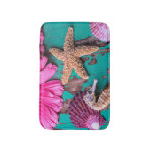 Roze dagen en zeepaardjes met zeepstaarten badmat (Voorkant Verticaal)