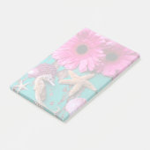 Roze dagen en zeepaardjes met zeepstaarten post-it® notes (Schuin)