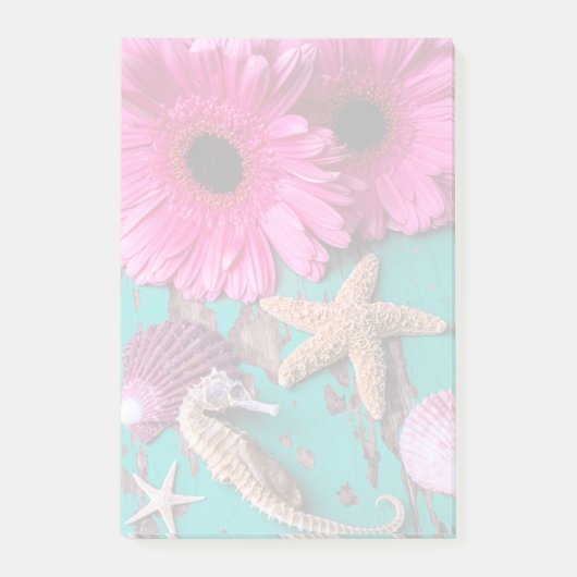 Roze dagen en zeepaardjes met zeepstaarten post-it® notes (Voorkant)