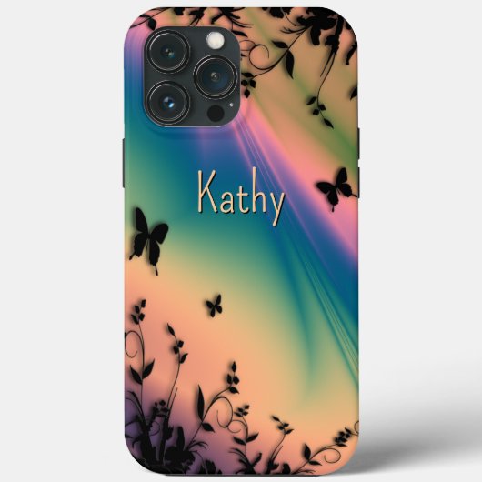 Roze Dageraad Vlinder Tuin Case-Mate iPhone Case (Achterkant)