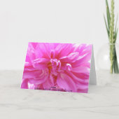 Roze Dahlia Blank Floral Card Kaart (Achterkant)