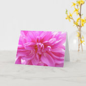 Roze Dahlia Blank Floral Card Kaart (Gele Bloem)