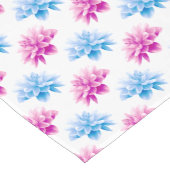 Roze dahlia, blauwe dahla, bloemmotief, bloemen korte tafelloper (Hoek)